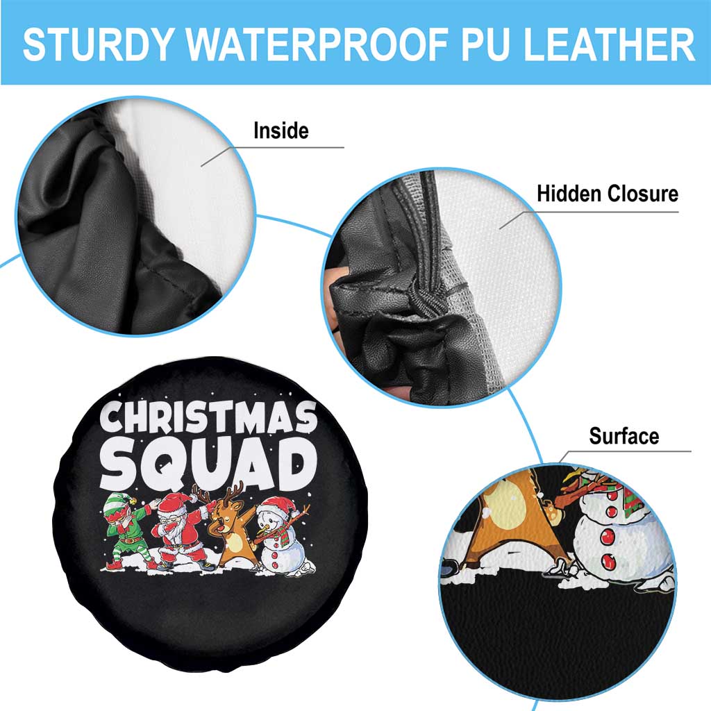 Christmas Squad Spare Tire Cover Santa Dabbing Elf Family Matching Pajamas - Wonder Print Shop