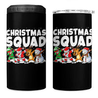 Christmas Squad 4 in 1 Can Cooler Tumbler Santa Dabbing Elf Family Matching Pajamas - Wonder Print Shop