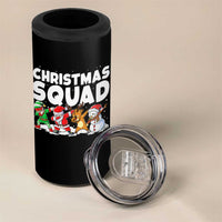 Christmas Squad 4 in 1 Can Cooler Tumbler Santa Dabbing Elf Family Matching Pajamas - Wonder Print Shop