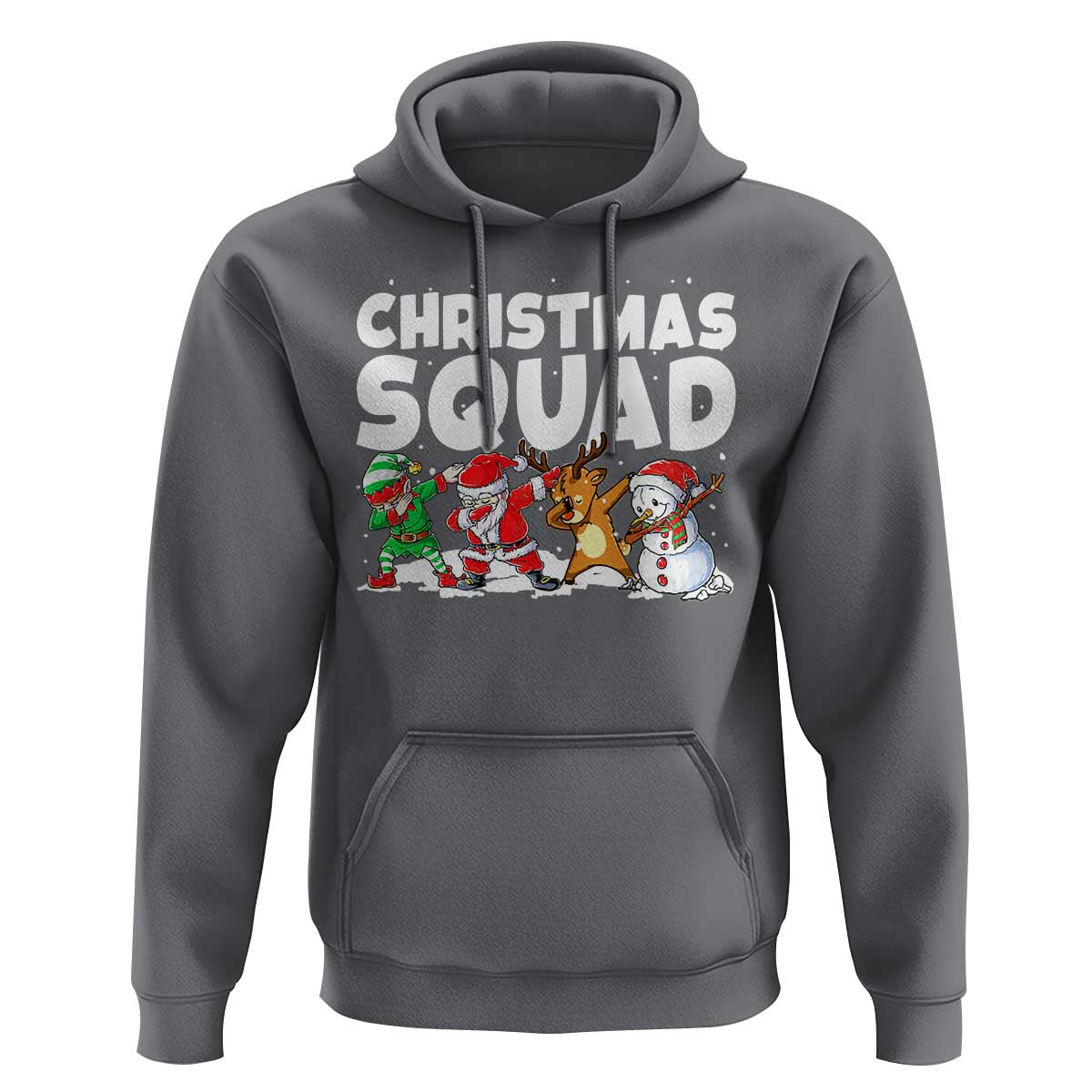 Christmas Squad Hoodie Santa Dabbing Elf Family Matching Pajamas - Wonder Print Shop