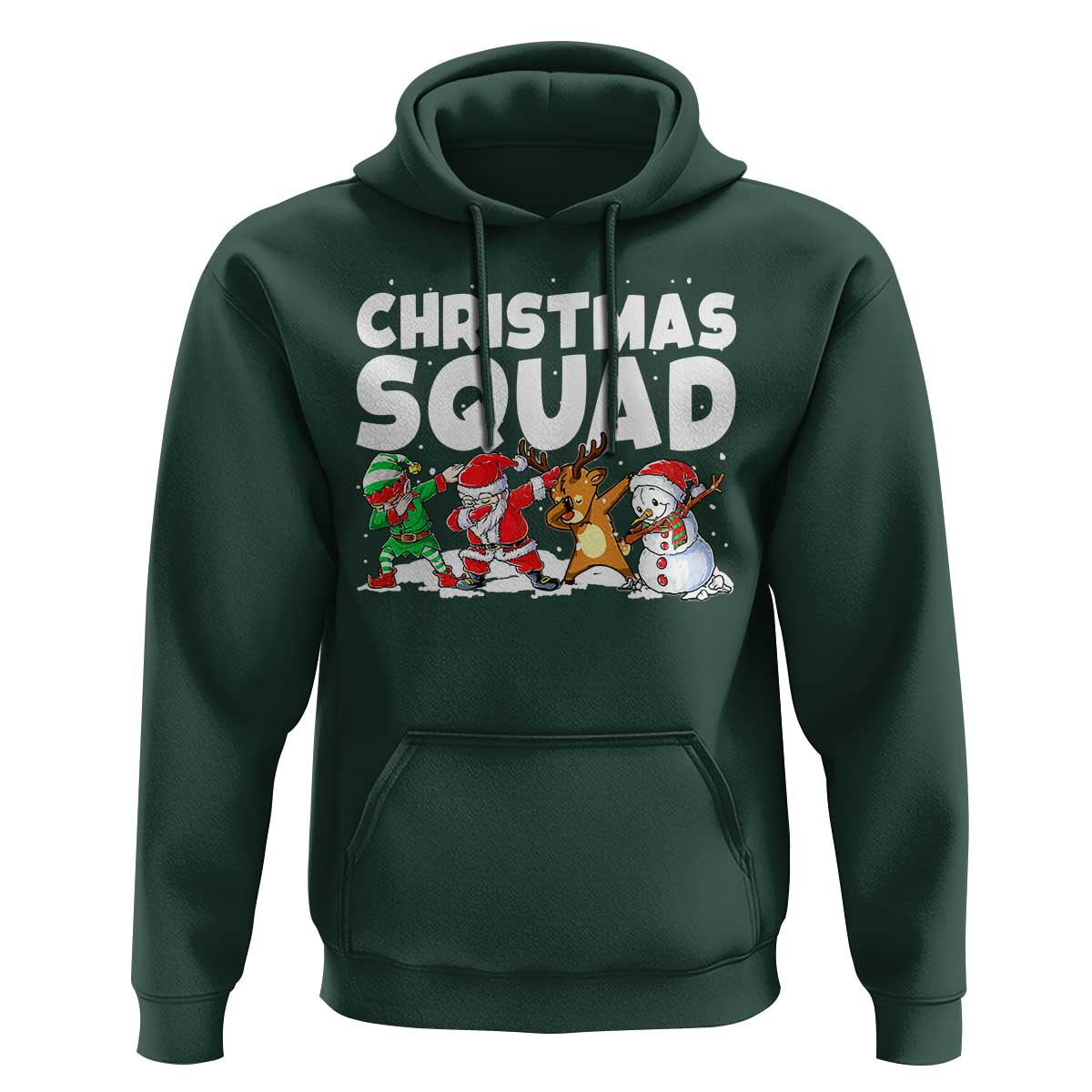 Christmas Squad Hoodie Santa Dabbing Elf Family Matching Pajamas - Wonder Print Shop