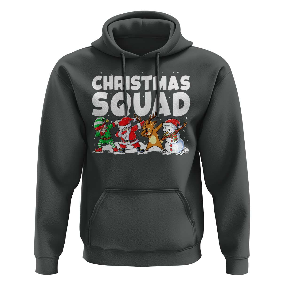 Christmas Squad Hoodie Santa Dabbing Elf Family Matching Pajamas - Wonder Print Shop
