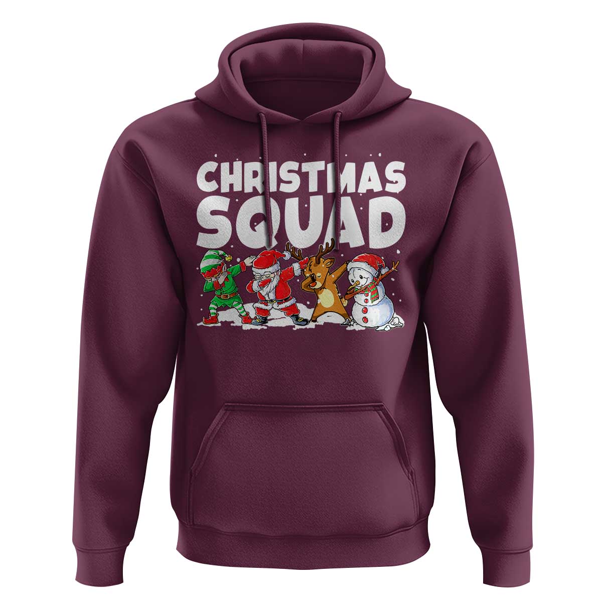 Christmas Squad Hoodie Santa Dabbing Elf Family Matching Pajamas - Wonder Print Shop