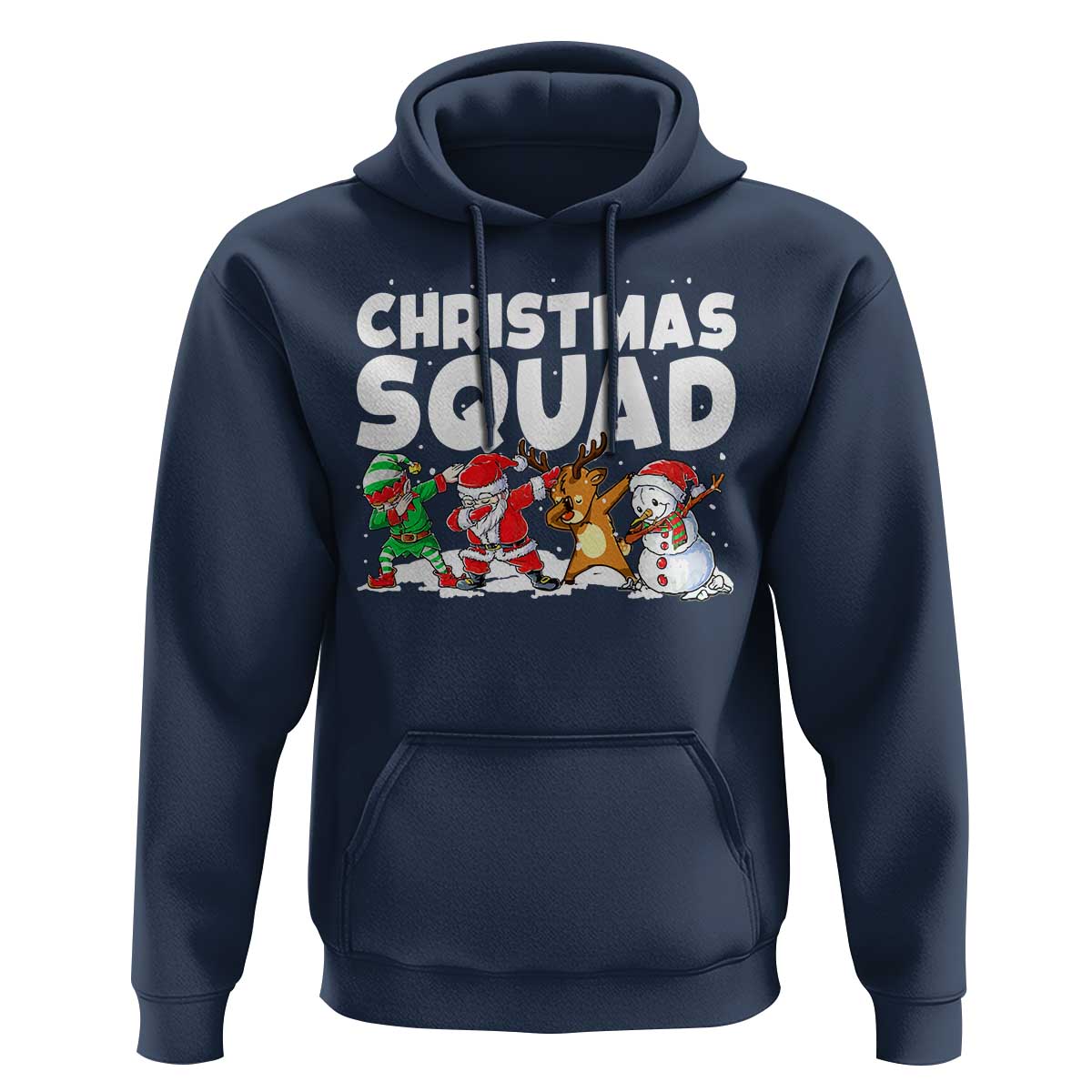 Christmas Squad Hoodie Santa Dabbing Elf Family Matching Pajamas - Wonder Print Shop