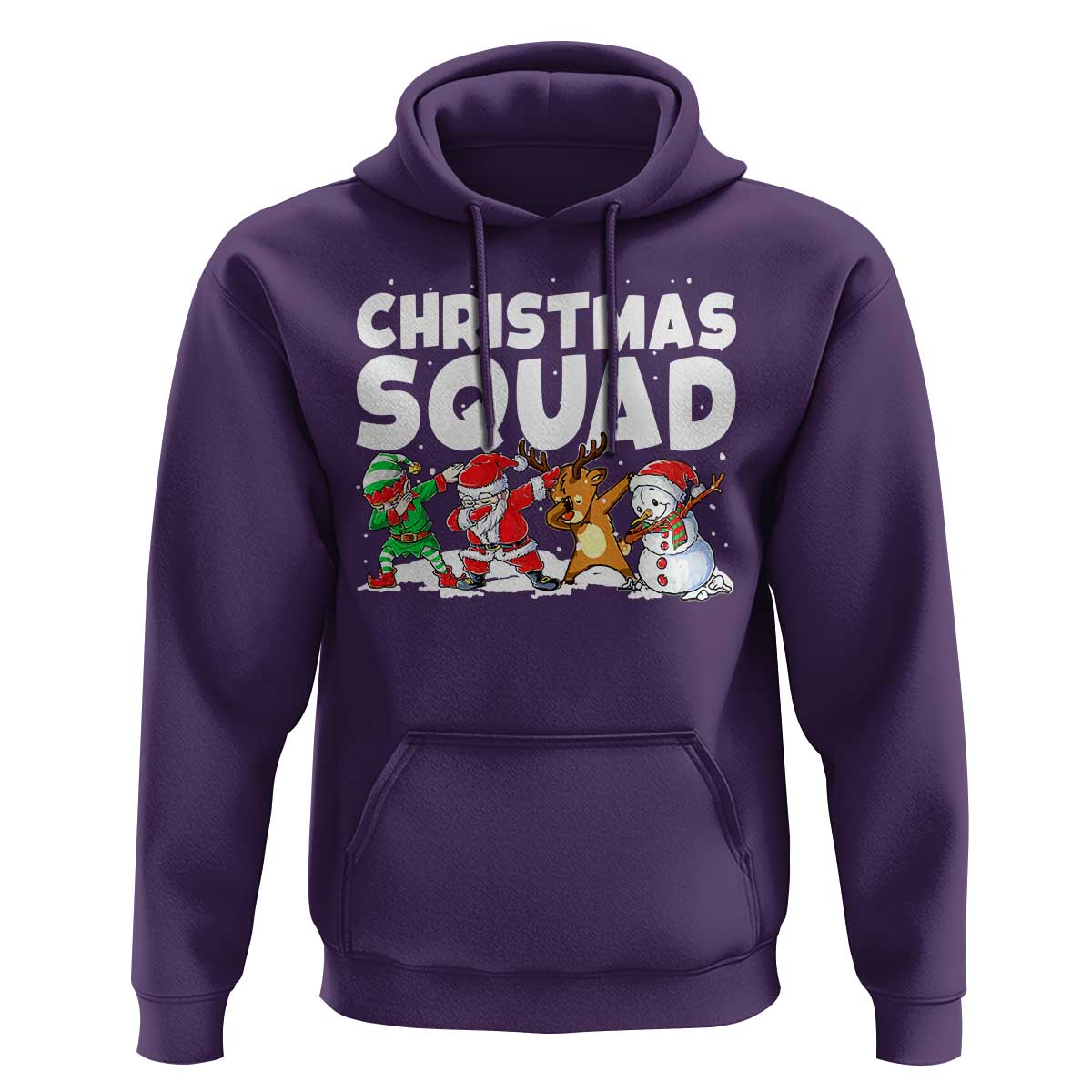 Christmas Squad Hoodie Santa Dabbing Elf Family Matching Pajamas - Wonder Print Shop