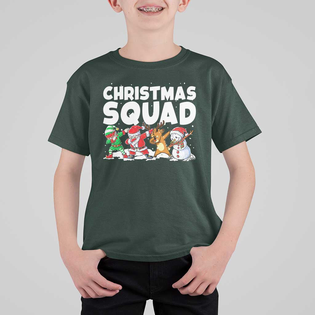 Christmas Squad T Shirt For Kid Santa Dabbing Elf Family Matching Pajamas - Wonder Print Shop