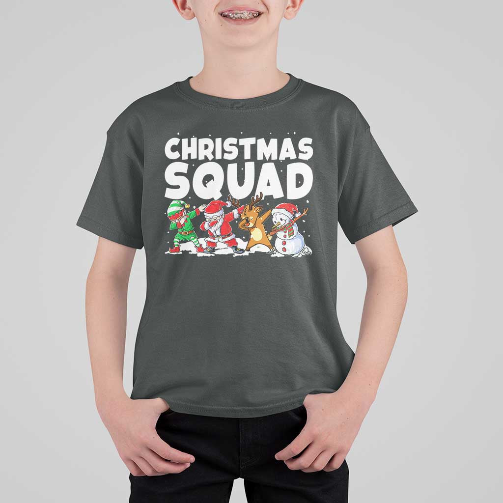 Christmas Squad T Shirt For Kid Santa Dabbing Elf Family Matching Pajamas - Wonder Print Shop