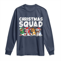 Christmas Squad Long Sleeve Shirt Santa Dabbing Elf Family Matching Pajamas - Wonder Print Shop