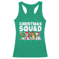 Christmas Squad Racerback Tank Top Santa Dabbing Elf Family Matching Pajamas - Wonder Print Shop