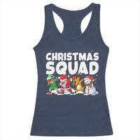 Christmas Squad Racerback Tank Top Santa Dabbing Elf Family Matching Pajamas - Wonder Print Shop