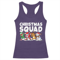 Christmas Squad Racerback Tank Top Santa Dabbing Elf Family Matching Pajamas - Wonder Print Shop