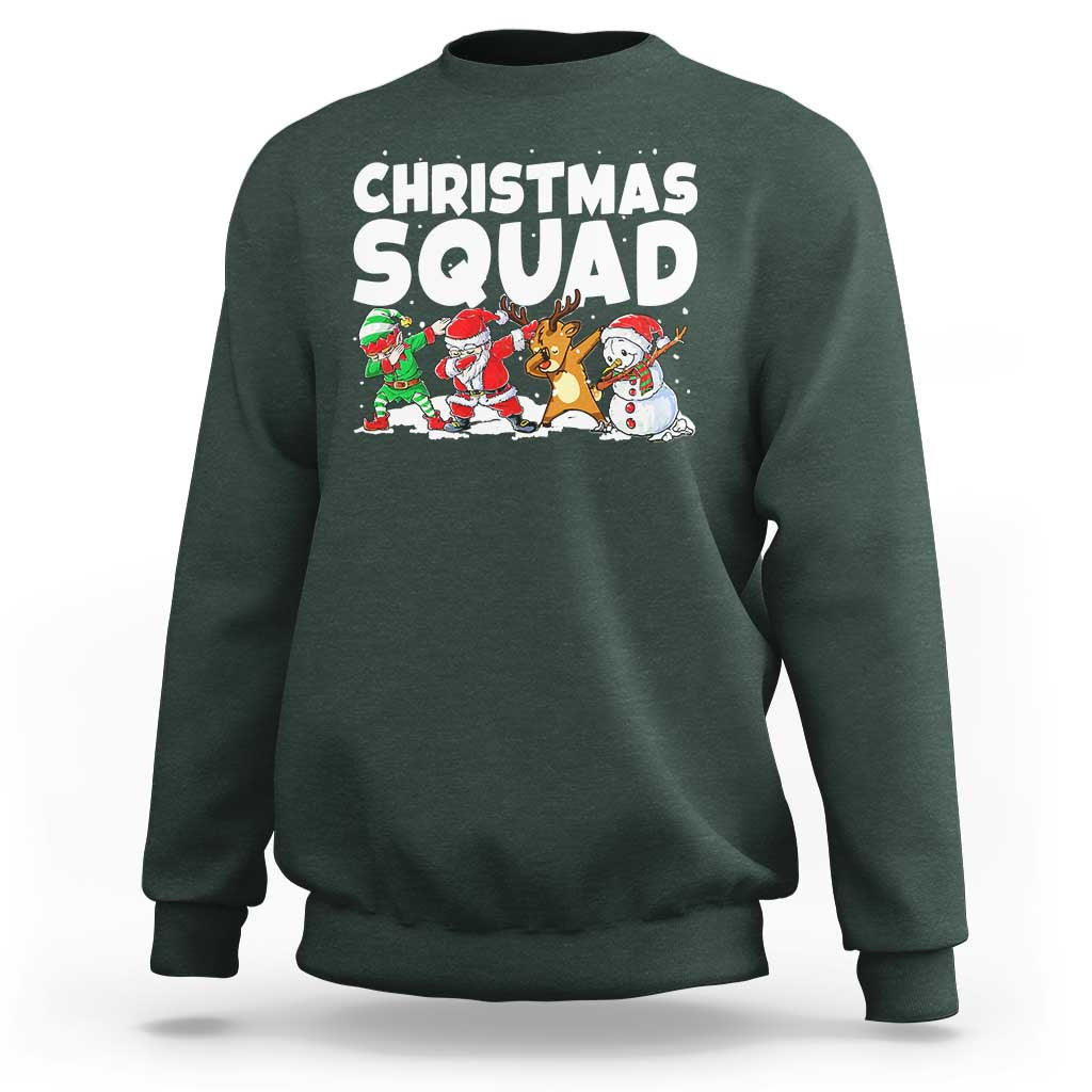 Christmas Squad Sweatshirt Santa Dabbing Elf Family Matching Pajamas - Wonder Print Shop