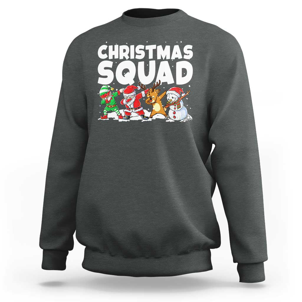 Christmas Squad Sweatshirt Santa Dabbing Elf Family Matching Pajamas - Wonder Print Shop
