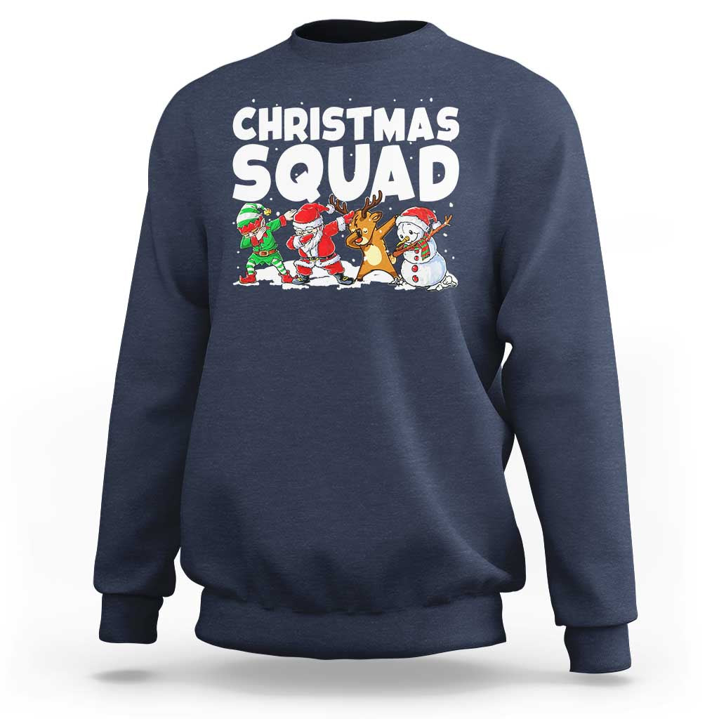 Christmas Squad Sweatshirt Santa Dabbing Elf Family Matching Pajamas - Wonder Print Shop