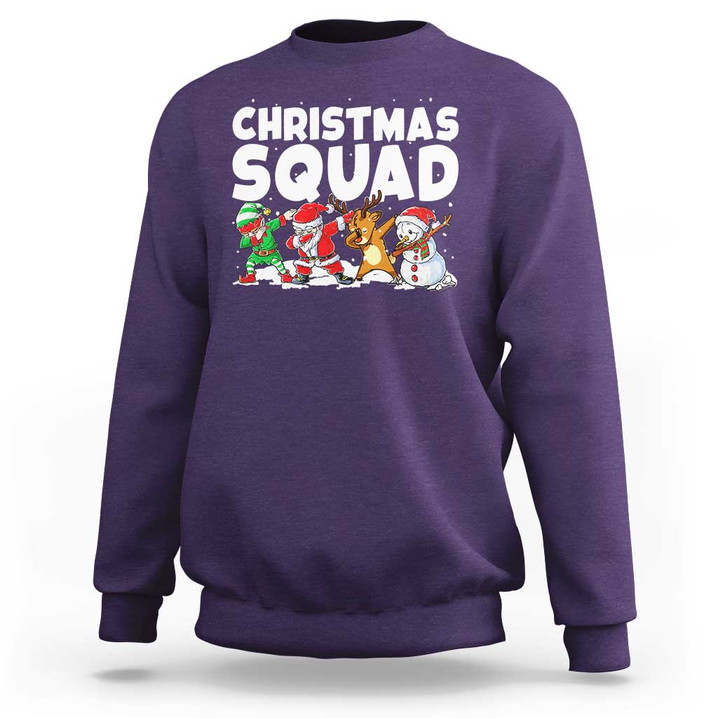 Christmas Squad Sweatshirt Santa Dabbing Elf Family Matching Pajamas - Wonder Print Shop