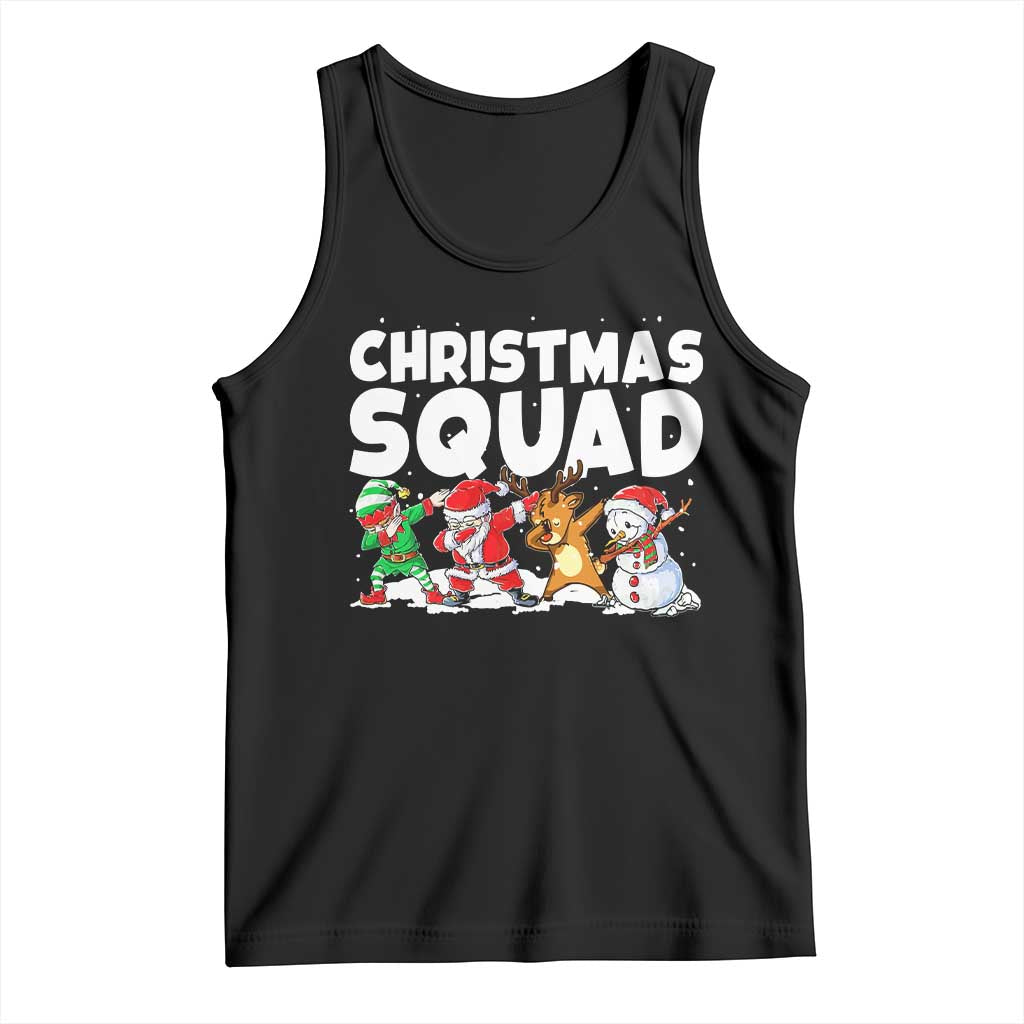 Christmas Squad Tank Top Santa Dabbing Elf Family Matching Pajamas - Wonder Print Shop