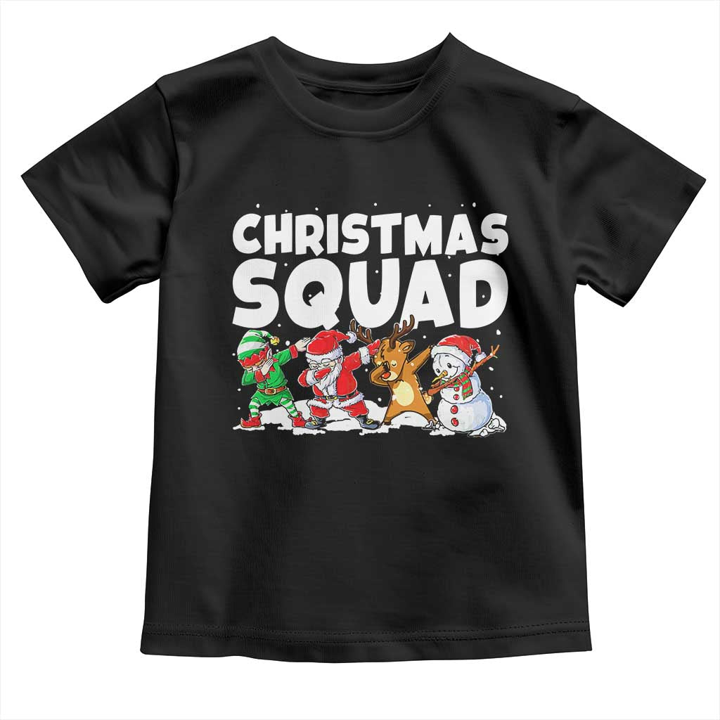 Christmas Squad Toddler T Shirt Santa Dabbing Elf Family Matching Pajamas - Wonder Print Shop