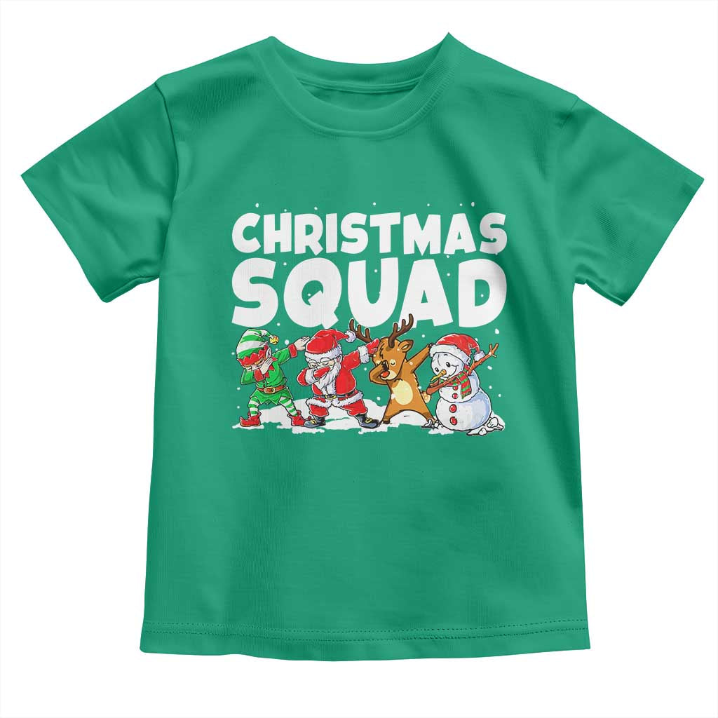 Christmas Squad Toddler T Shirt Santa Dabbing Elf Family Matching Pajamas - Wonder Print Shop