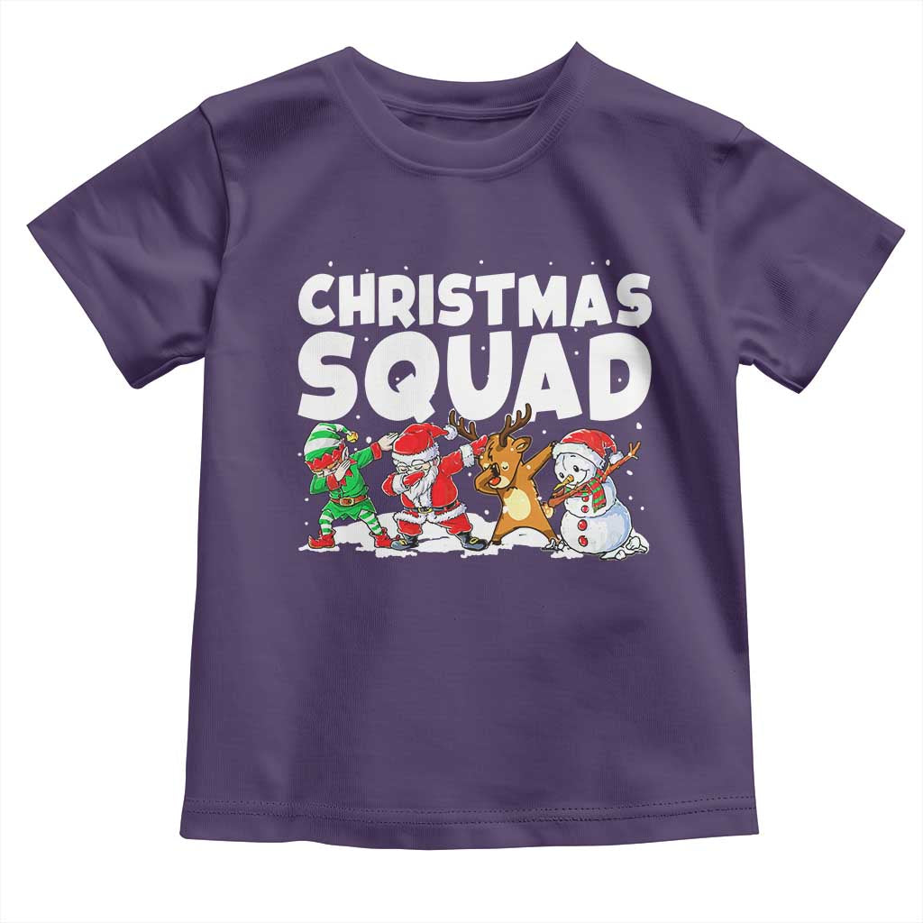 Christmas Squad Toddler T Shirt Santa Dabbing Elf Family Matching Pajamas - Wonder Print Shop