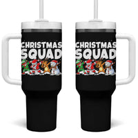 Christmas Squad Tumbler With Handle Santa Dabbing Elf Family Matching Pajamas - Wonder Print Shop