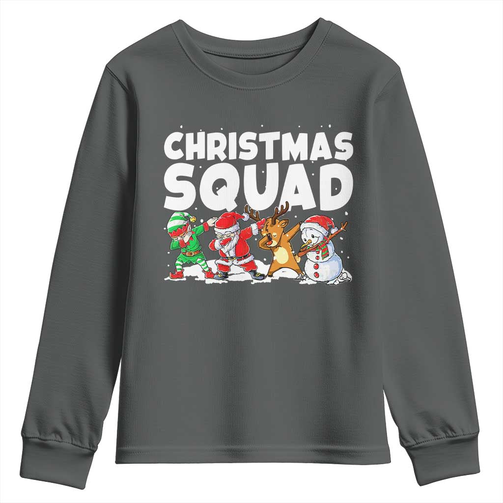Christmas Squad Youth Sweatshirt Santa Dabbing Elf Family Matching Pajamas - Wonder Print Shop