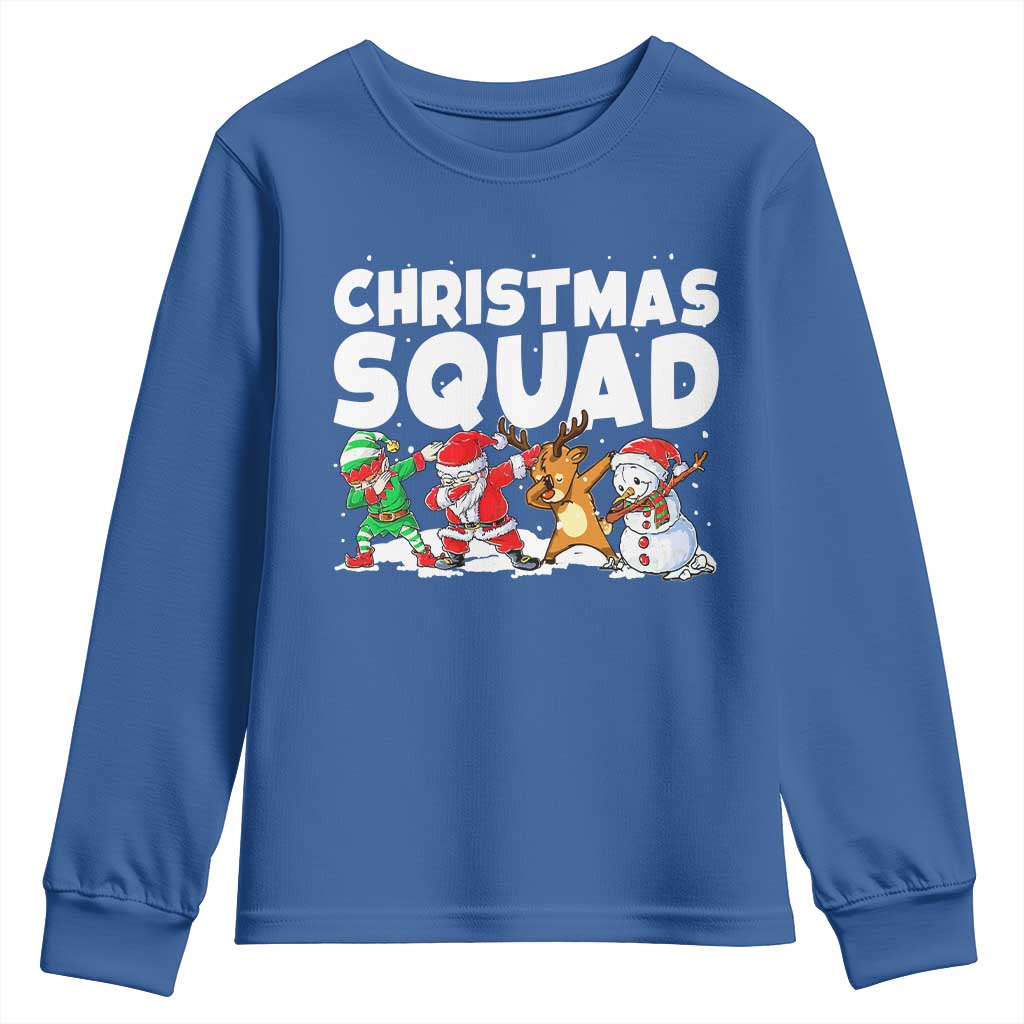Christmas Squad Youth Sweatshirt Santa Dabbing Elf Family Matching Pajamas - Wonder Print Shop