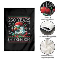 250 Years Of Freedom Christmas Garden Flag 250th Anniversary USA Eagle Ugly Xmas - Wonder Print Shop