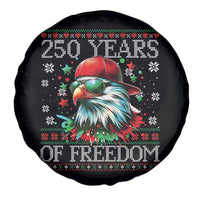 250 Years Of Freedom Christmas Spare Tire Cover 250th Anniversary USA Eagle Ugly Xmas - Wonder Print Shop