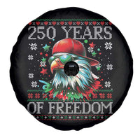 250 Years Of Freedom Christmas Spare Tire Cover 250th Anniversary USA Eagle Ugly Xmas - Wonder Print Shop