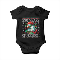 250 Years Of Freedom Christmas Baby Onesie 250th Anniversary USA Eagle Ugly Xmas - Wonder Print Shop
