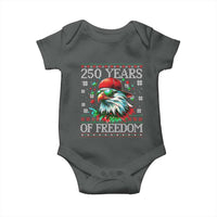 250 Years Of Freedom Christmas Baby Onesie 250th Anniversary USA Eagle Ugly Xmas - Wonder Print Shop