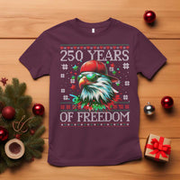250 Years Of Freedom Christmas T Shirt 250th Anniversary USA Eagle Ugly Xmas - Wonder Print Shop