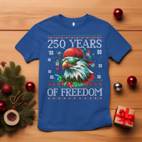 250 Years Of Freedom Christmas T Shirt 250th Anniversary USA Eagle Ugly Xmas - Wonder Print Shop