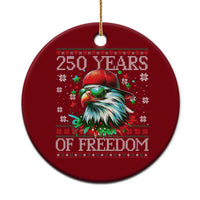 250 Years Of Freedom Christmas Ceramic Ornament 250th Anniversary USA Eagle Ugly Xmas - Wonder Print Shop