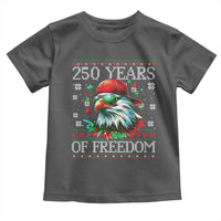 250 Years Of Freedom Christmas Toddler T Shirt 250th Anniversary USA Eagle Ugly Xmas - Wonder Print Shop