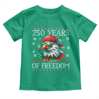 250 Years Of Freedom Christmas Toddler T Shirt 250th Anniversary USA Eagle Ugly Xmas - Wonder Print Shop