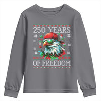250 Years Of Freedom Christmas Youth Sweatshirt 250th Anniversary USA Eagle Ugly Xmas - Wonder Print Shop