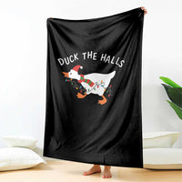 Funny Christmas Silly Goose Throw Blanket Funny Duck the Halls - Wonder Print Shop