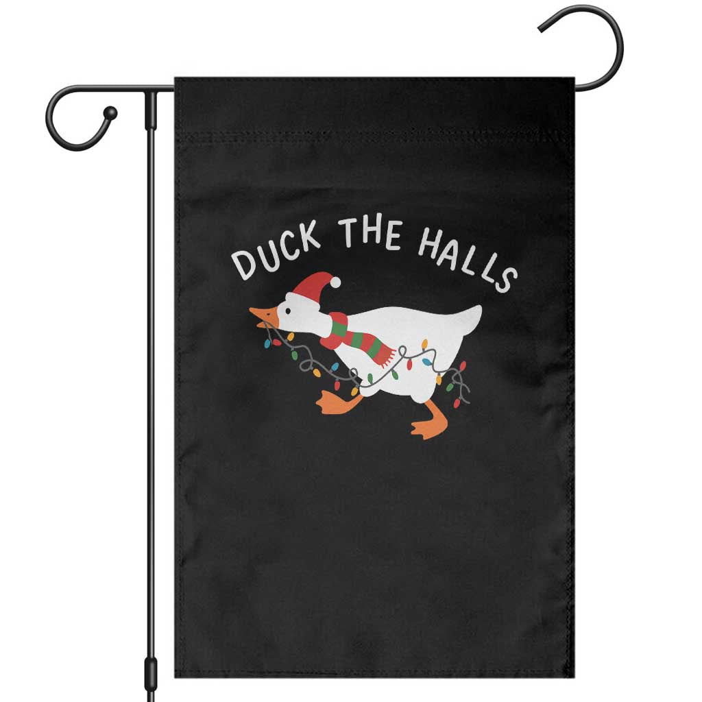 Funny Christmas Silly Goose Garden Flag Funny Duck the Halls - Wonder Print Shop