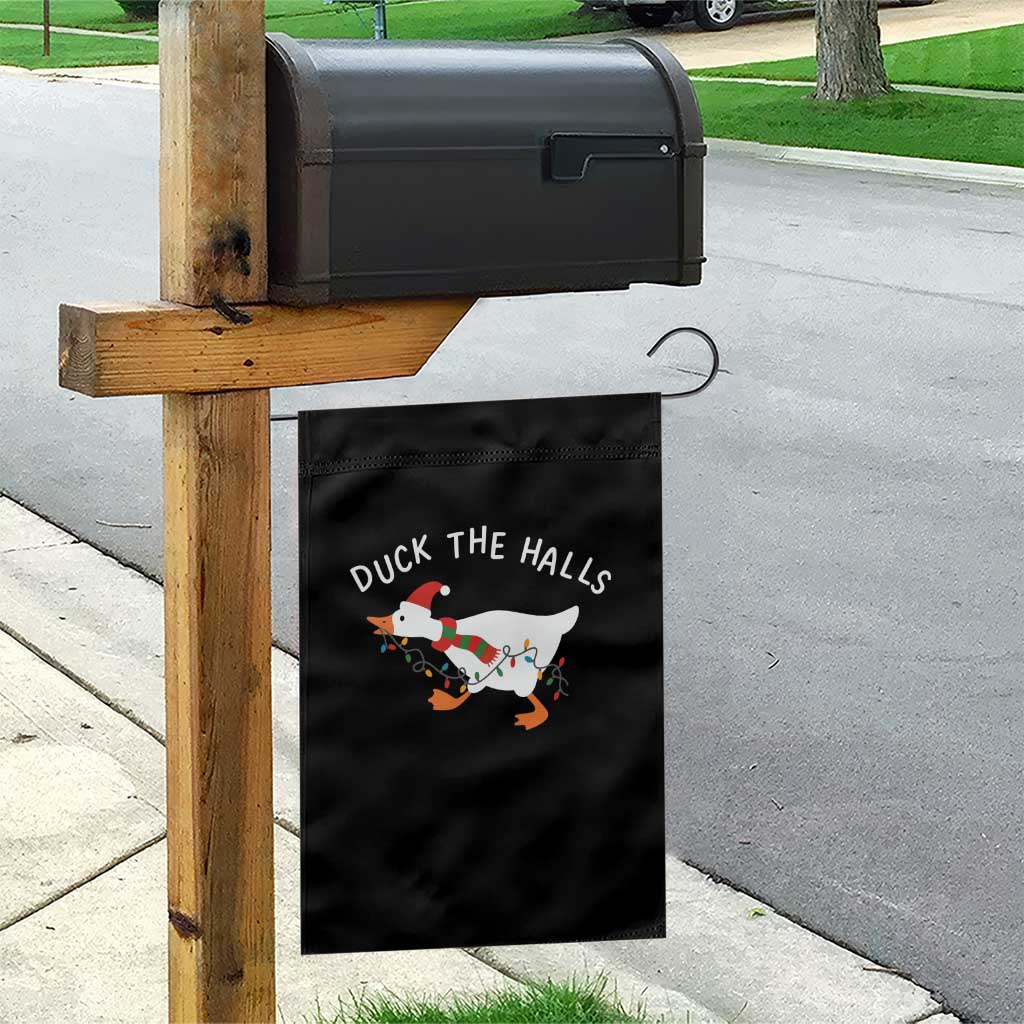 Funny Christmas Silly Goose Garden Flag Funny Duck the Halls - Wonder Print Shop