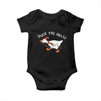 Funny Christmas Silly Goose Baby Onesie Funny Duck the Halls - Wonder Print Shop