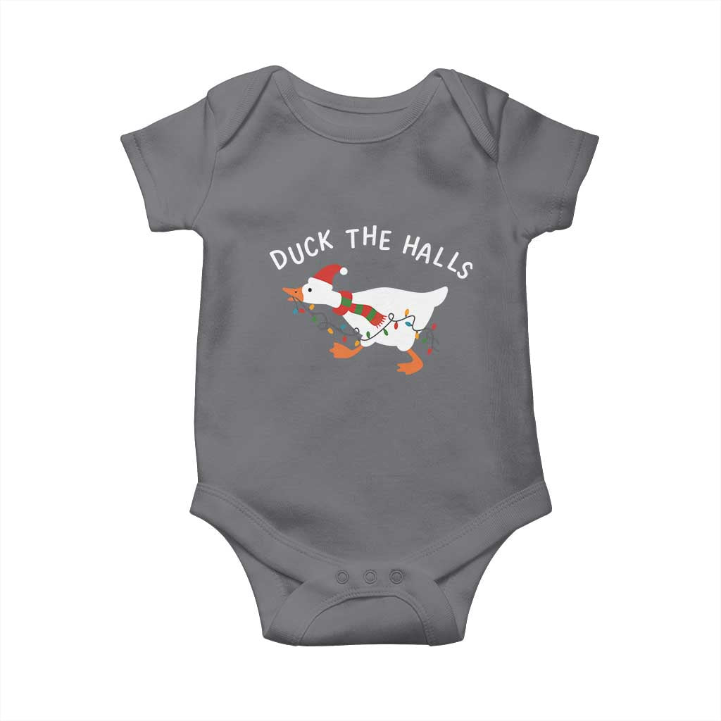 Funny Christmas Silly Goose Baby Onesie Funny Duck the Halls - Wonder Print Shop