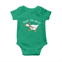 Funny Christmas Silly Goose Baby Onesie Funny Duck the Halls - Wonder Print Shop