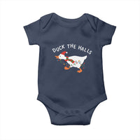 Funny Christmas Silly Goose Baby Onesie Funny Duck the Halls - Wonder Print Shop