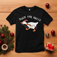 Funny Christmas Silly Goose T Shirt Funny Duck the Halls - Wonder Print Shop