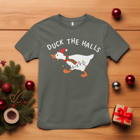Funny Christmas Silly Goose T Shirt Funny Duck the Halls - Wonder Print Shop