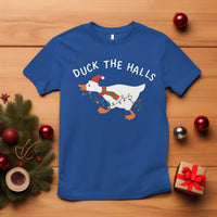 Funny Christmas Silly Goose T Shirt Funny Duck the Halls - Wonder Print Shop