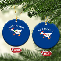 Funny Christmas Silly Goose Ceramic Ornament Funny Duck the Halls - Wonder Print Shop