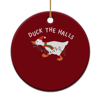 Funny Christmas Silly Goose Ceramic Ornament Funny Duck the Halls - Wonder Print Shop