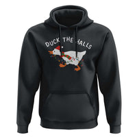 Funny Christmas Silly Goose Hoodie Funny Duck the Halls - Wonder Print Shop